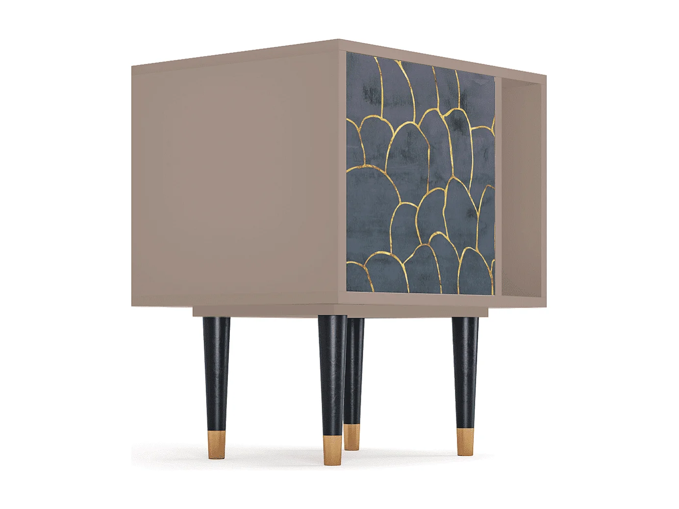 Stolik nocny - 57х69х48 cm - S2 - Blue Lagoon, Latte