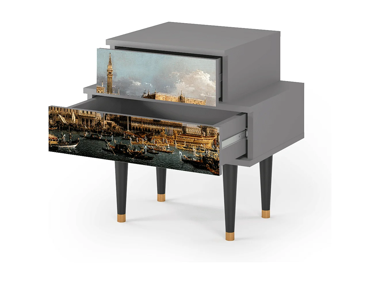 Comodino - 58х58х41 cm - NS1 - The Bucintoro, Grigio