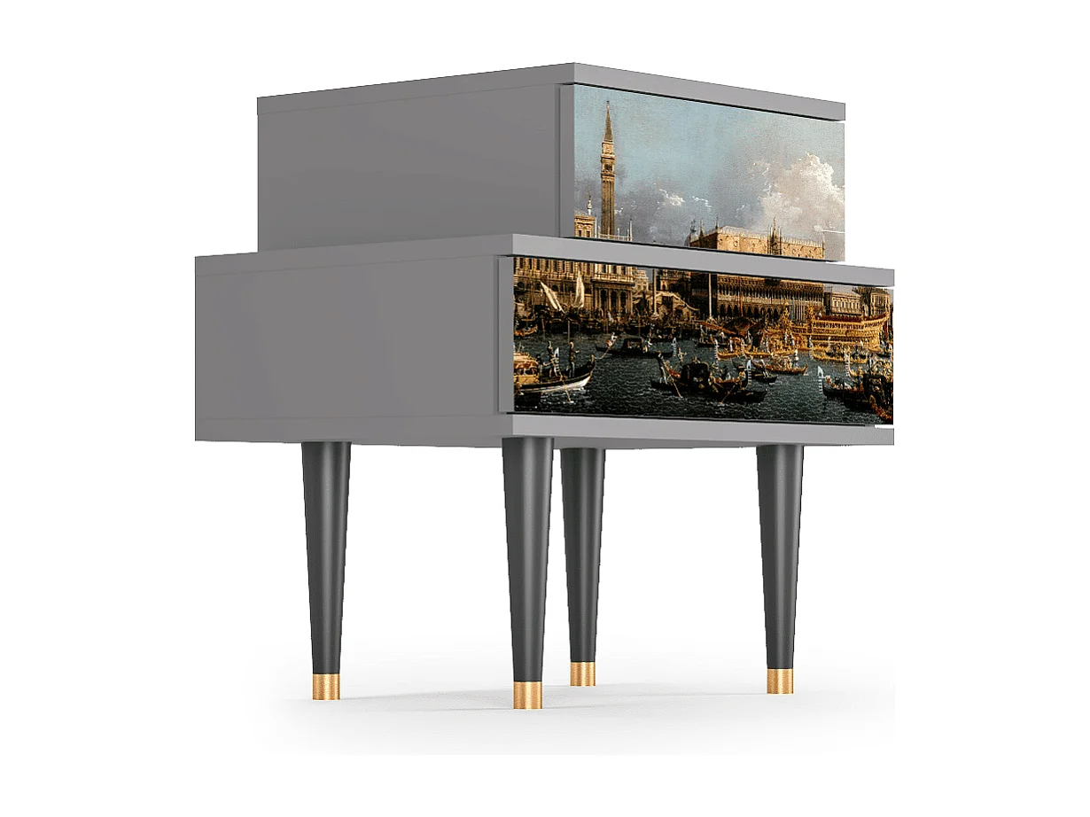 Nachtkastje - 58х58х41 cm - NS1 - The Bucintoro, Grijs