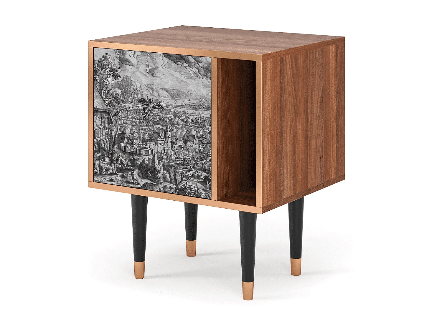 Table de nuit - 57х69х48 cm - S2 - Departure, Noyer