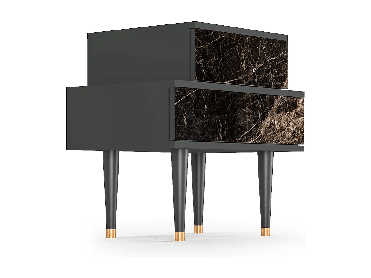 Table de nuit - 58х58х41 cm - NS1 - Night Abyss, Anthracite