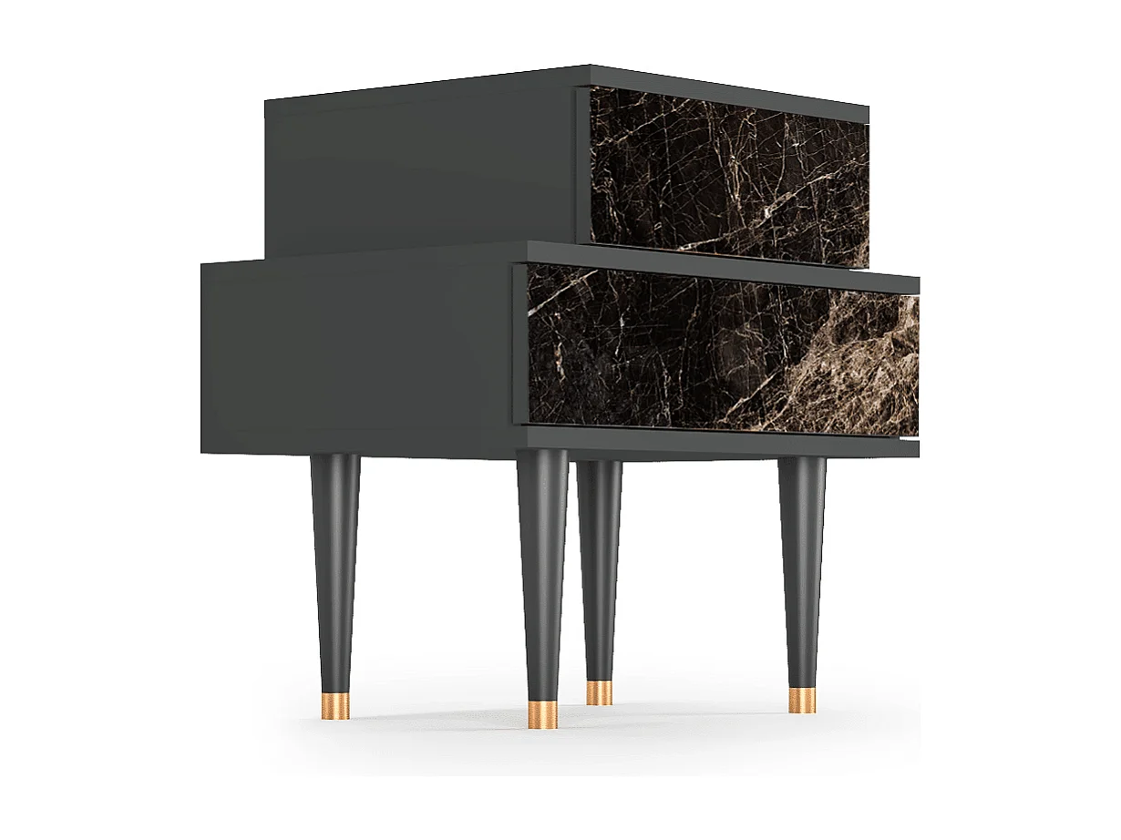 Stolik nocny - 58х58х41 cm - NS1 - Night Abyss, Antracyt