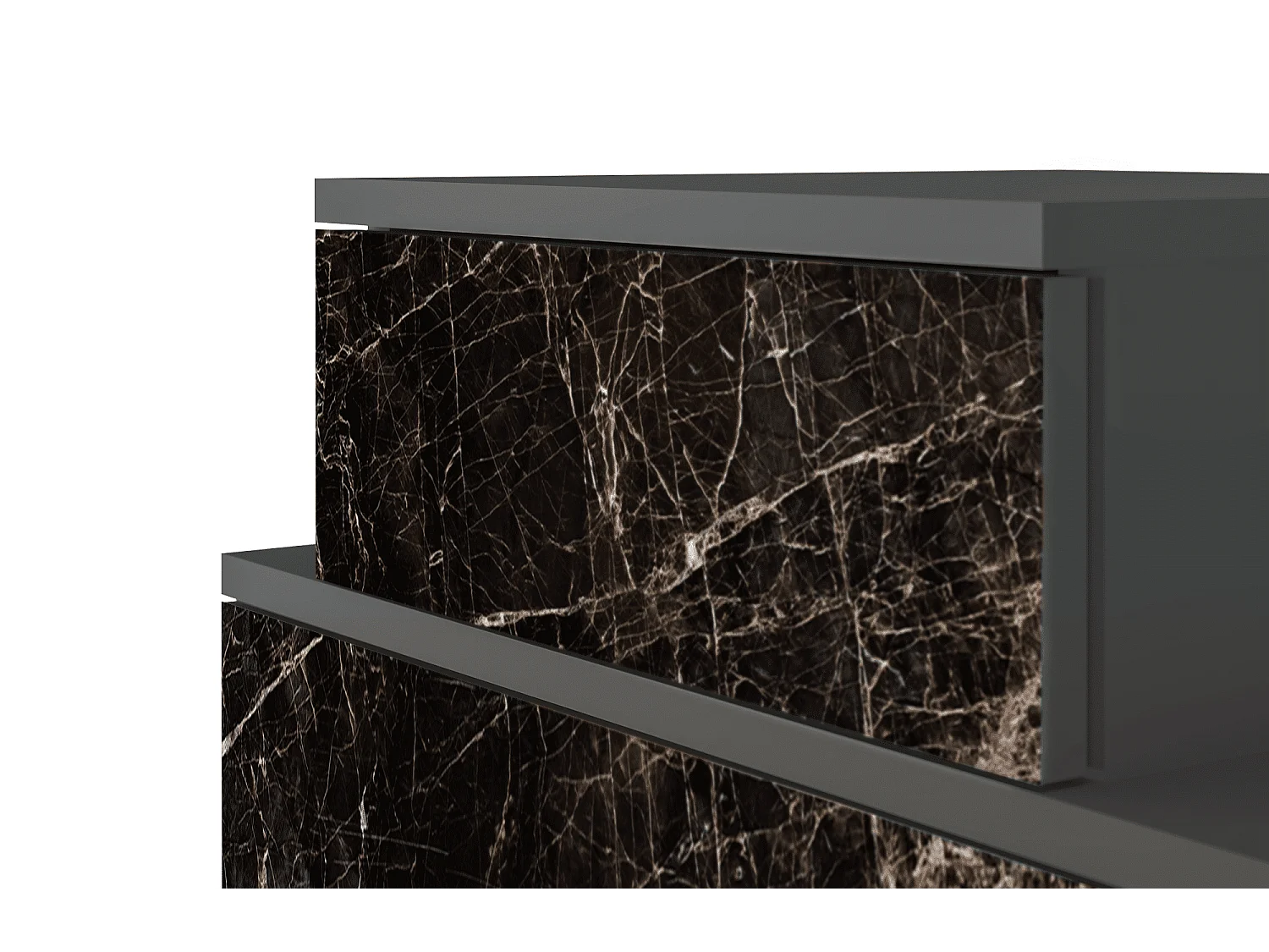 Stolik nocny - 58х58х41 cm - NS1 - Night Abyss, Antracyt