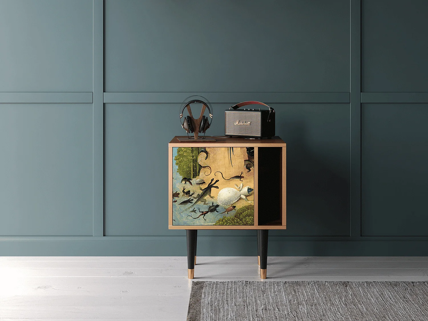 Mesita de noche - 57х69х48 cm - S2 - The Garden by Bosch, Nogal