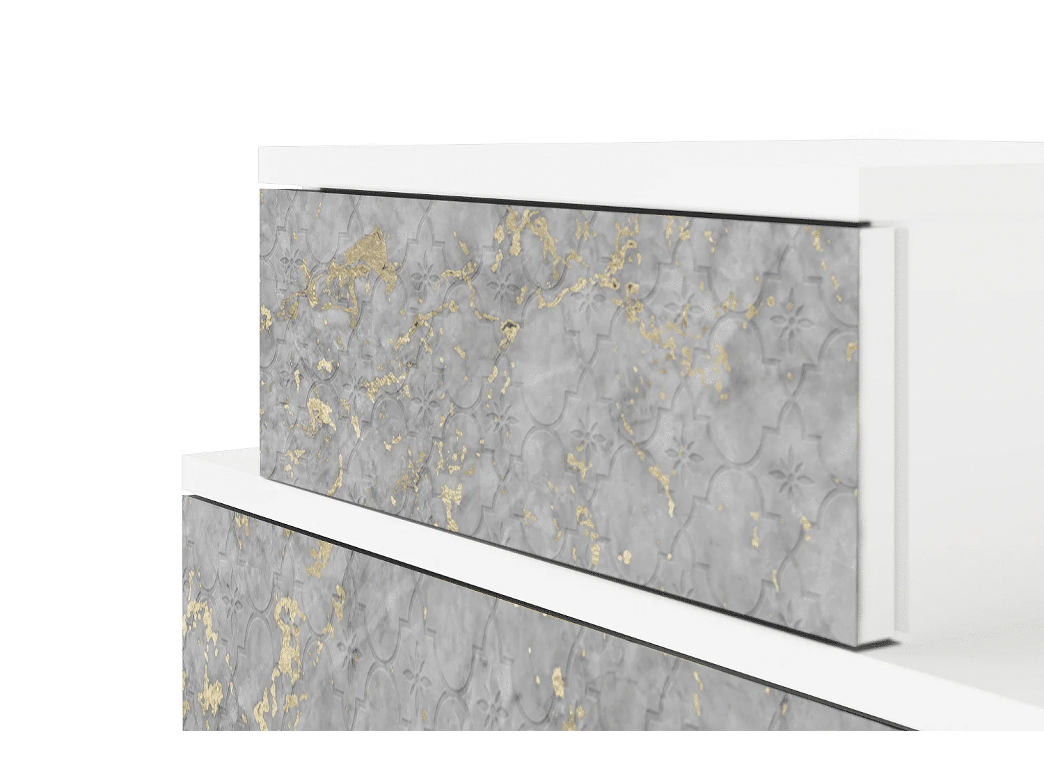 Stolik nocny - 58х58х41 cm - NS1 - Mariana Trench, Biały