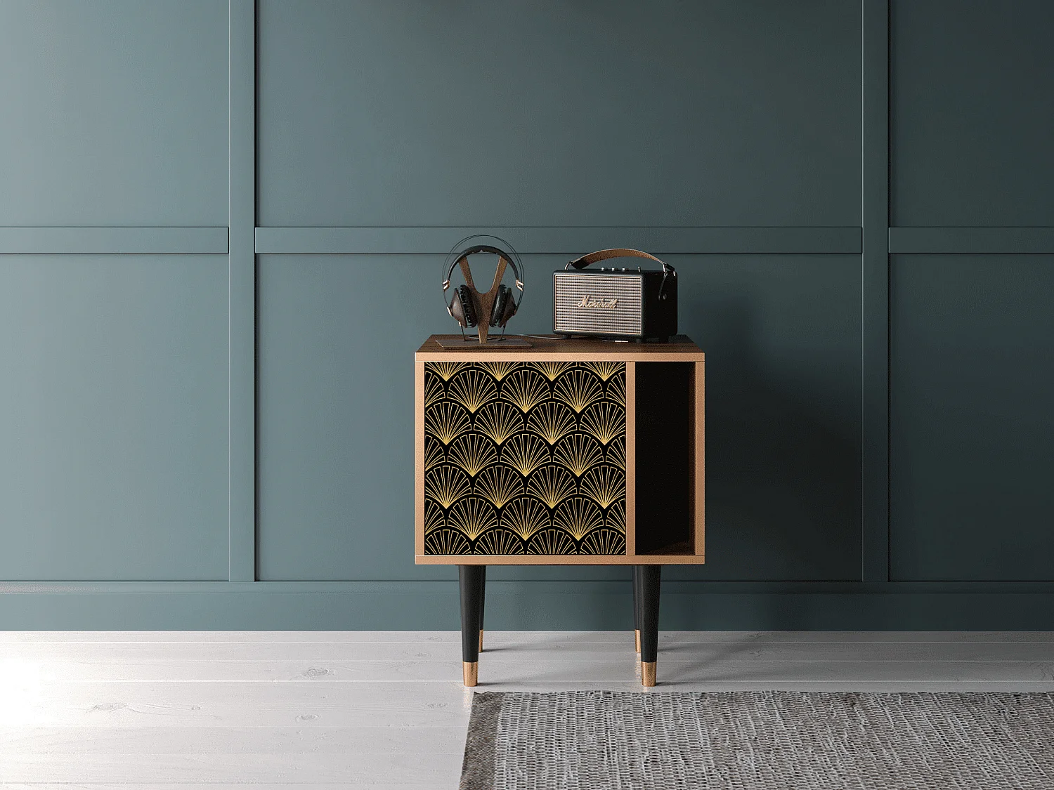 Stolik nocny - 57х69х48 cm - S2 - Bird of Juno, Orzech