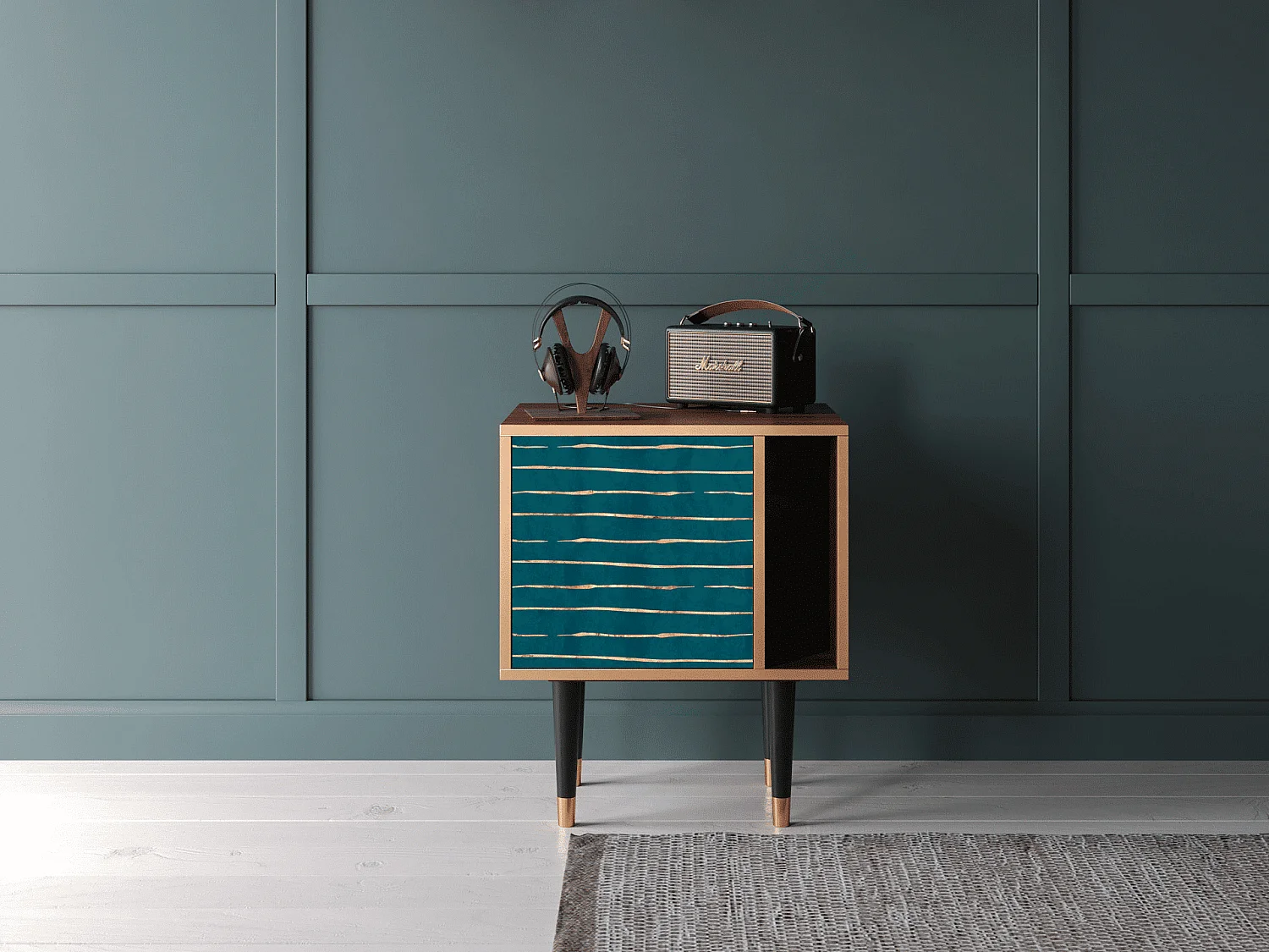 Comodino - 57х69х48 cm - S2 - Ocean Drive, Noce