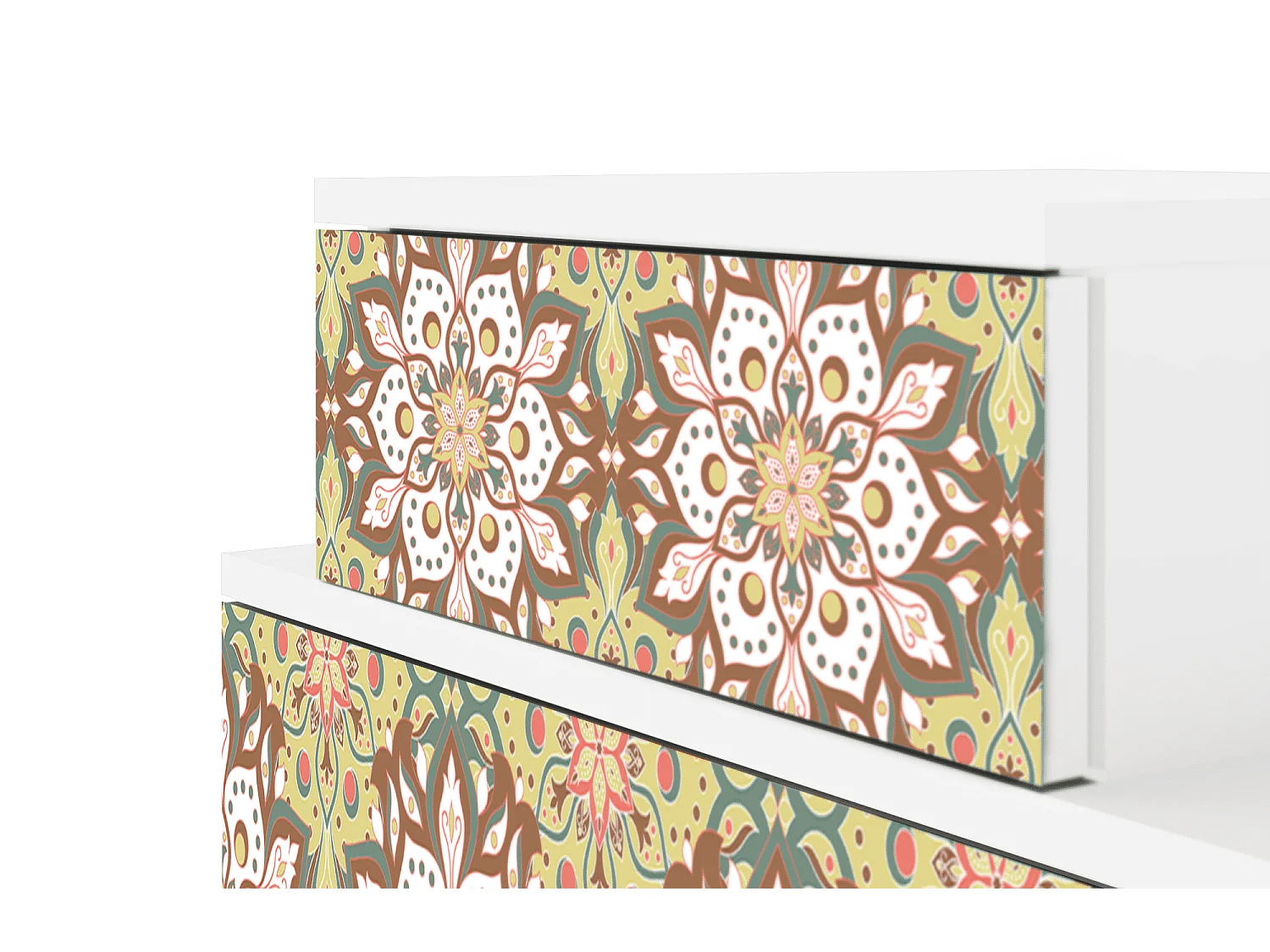 Table de nuit - 58х58х41 cm - NS1 - Chinese Tea, Blanc