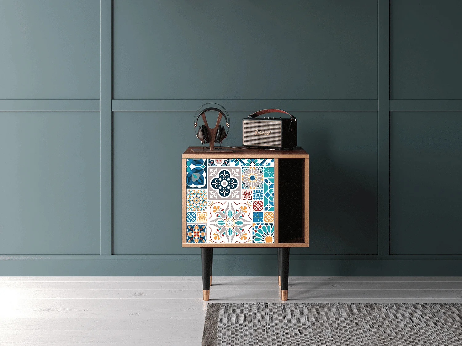 Table de nuit - 57х69х48 cm - S2 - Moroccan Market, Noyer