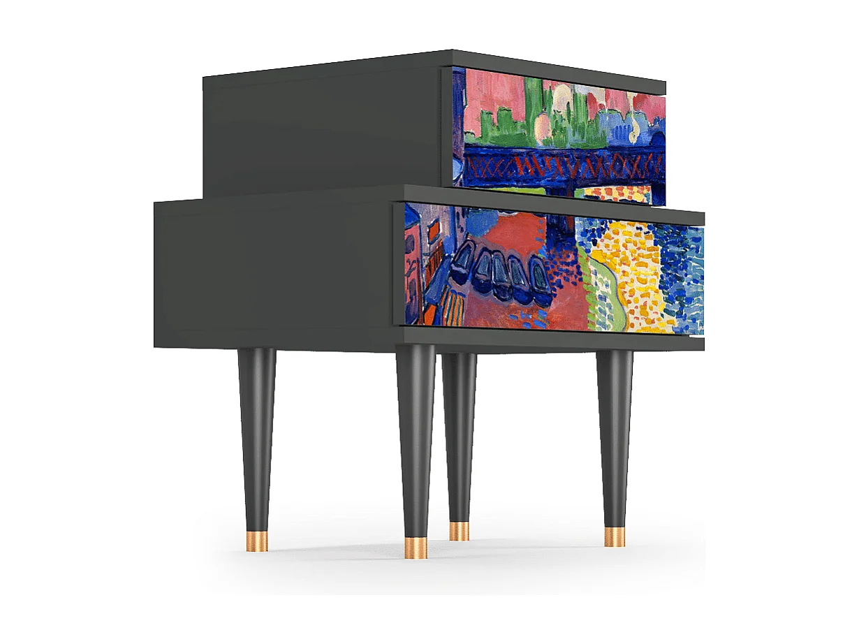 Table de nuit - 58х58х41 cm - NS1 - Charing Cross Bridge, Anthracite