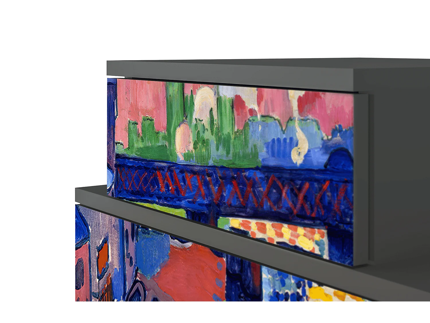 Table de nuit - 58х58х41 cm - NS1 - Charing Cross Bridge, Anthracite