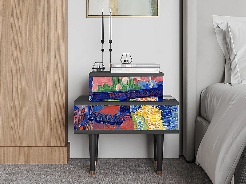 Table de nuit - 58х58х41 cm - NS1 - Charing Cross Bridge, Anthracite