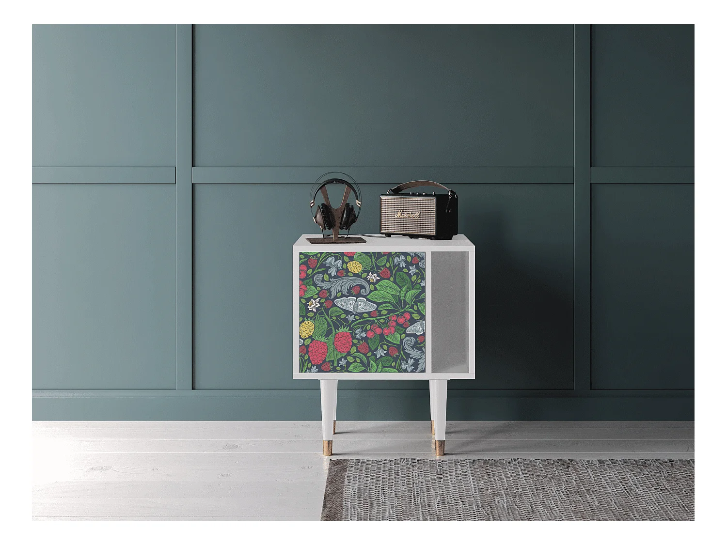 Comodino - 57х69х48 cm - S2 - Summer Berries, Bianco