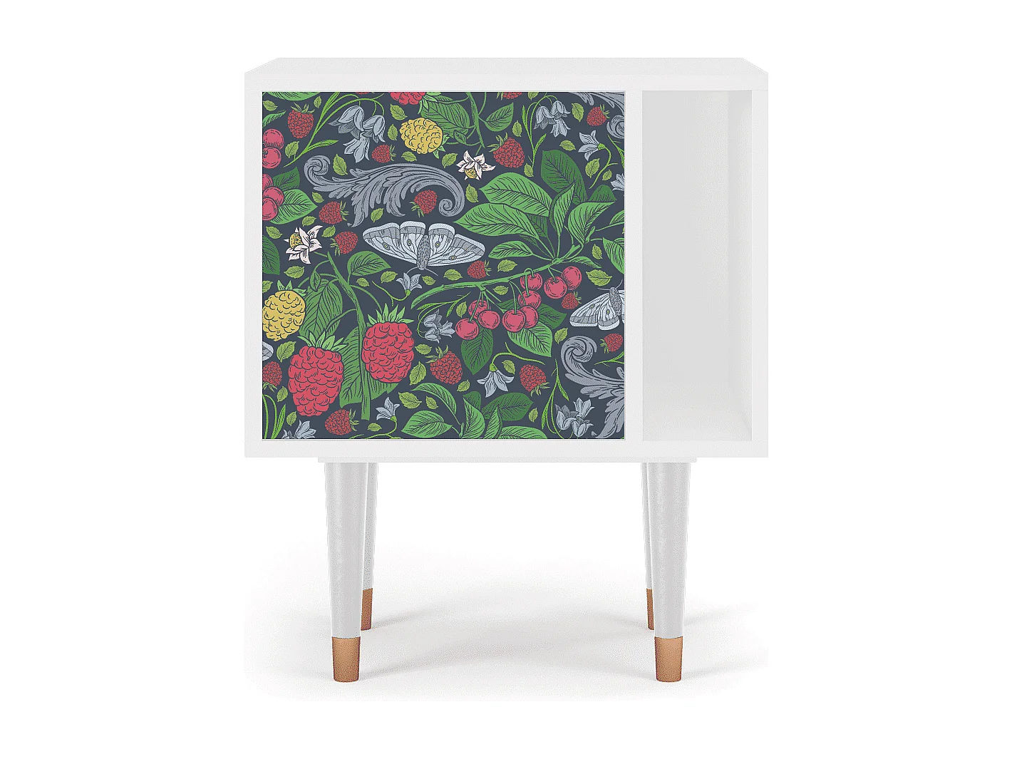 Nachtkastje - 57х69х48 cm - S2 - Summer Berries, Wit