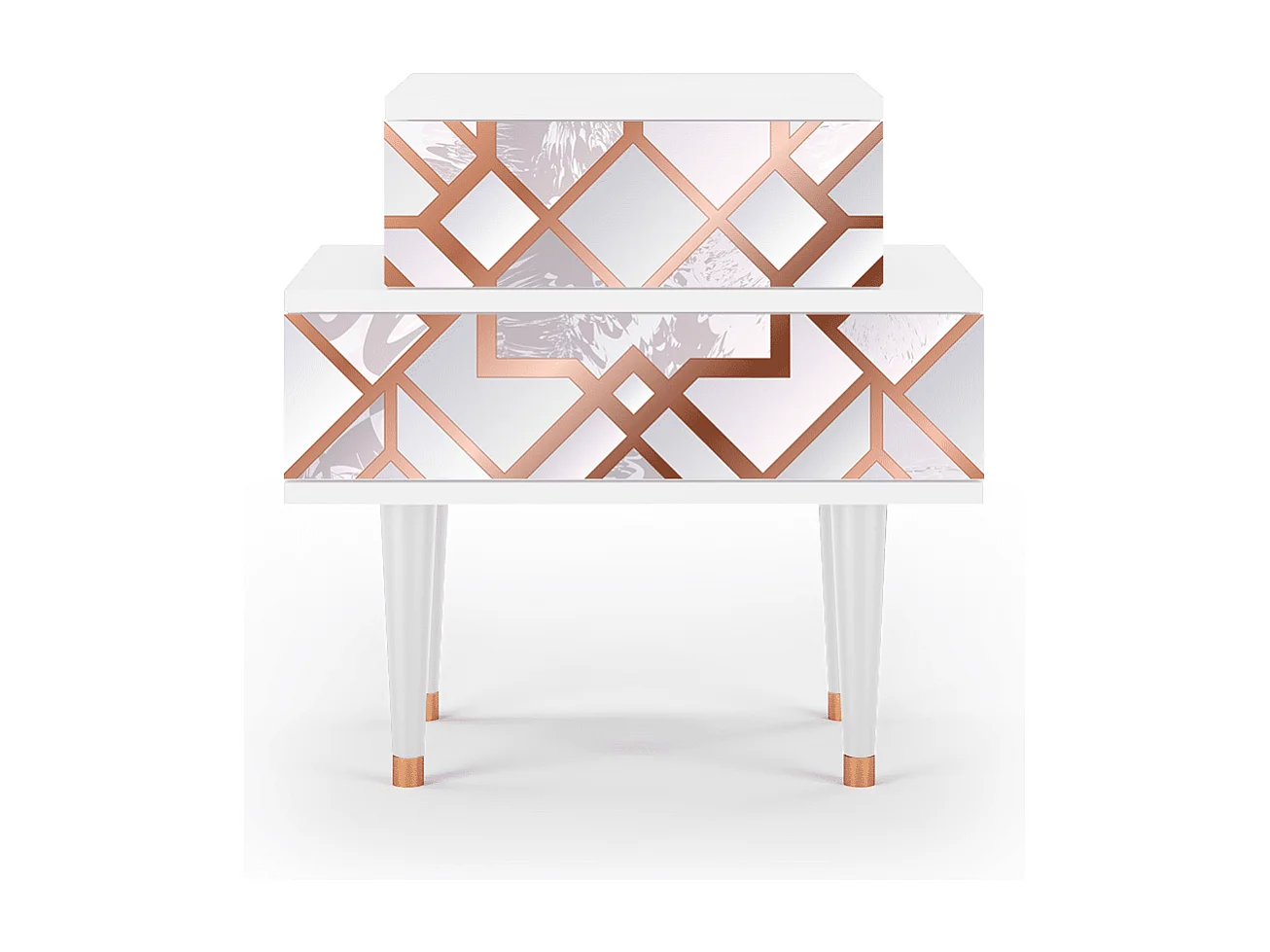 Table de nuit - 58х58х41 cm - NS1 - Pastel Fairytale, Blanc