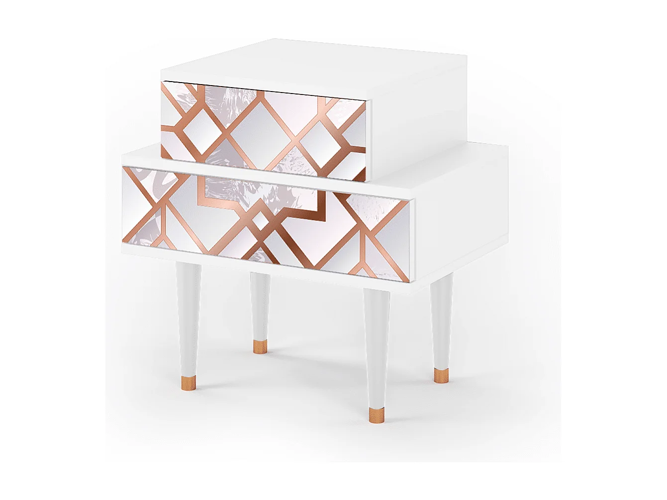 Table de nuit - 58х58х41 cm - NS1 - Pastel Fairytale, Blanc