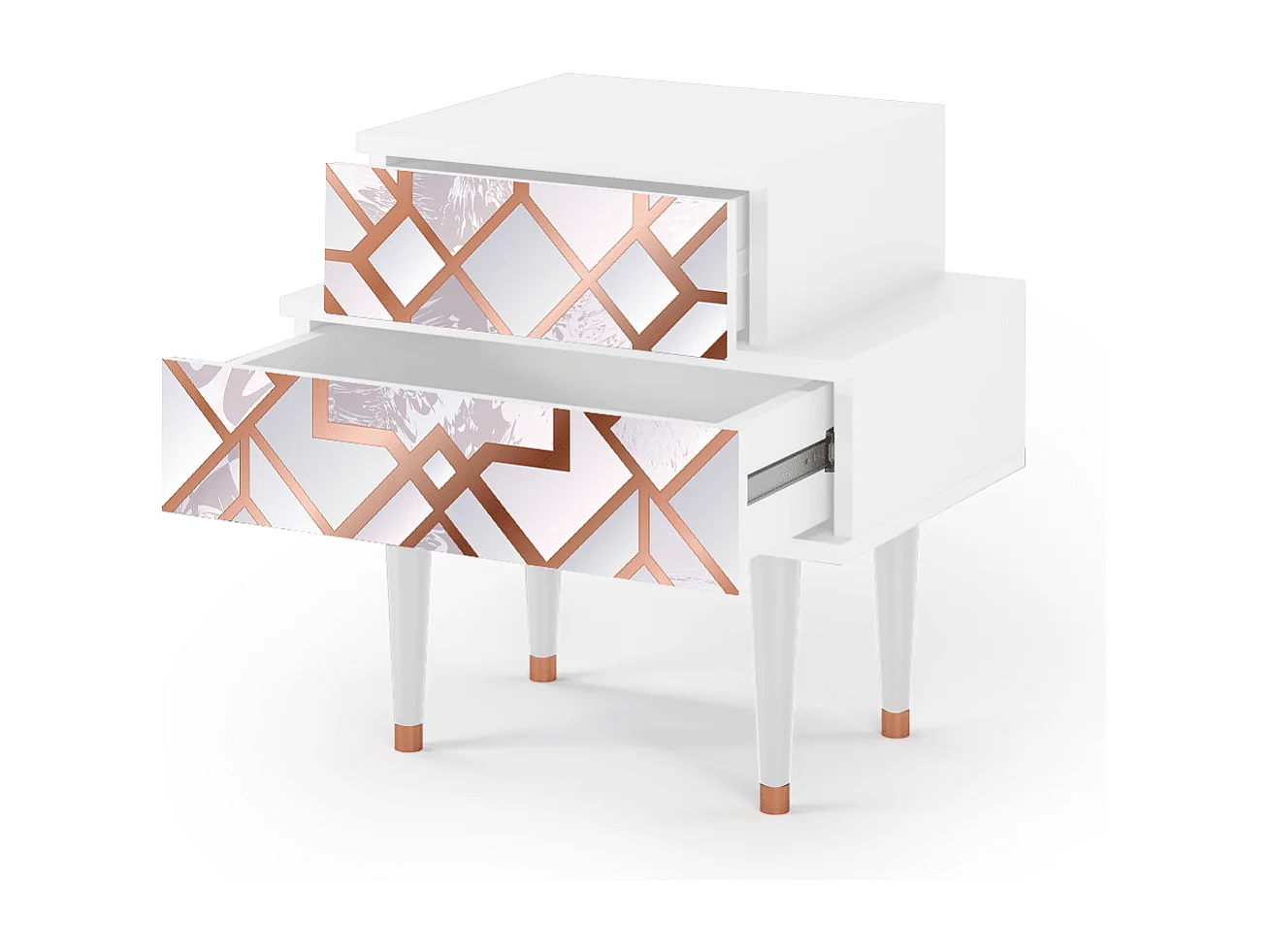 Table de nuit - 58х58х41 cm - NS1 - Pastel Fairytale, Blanc