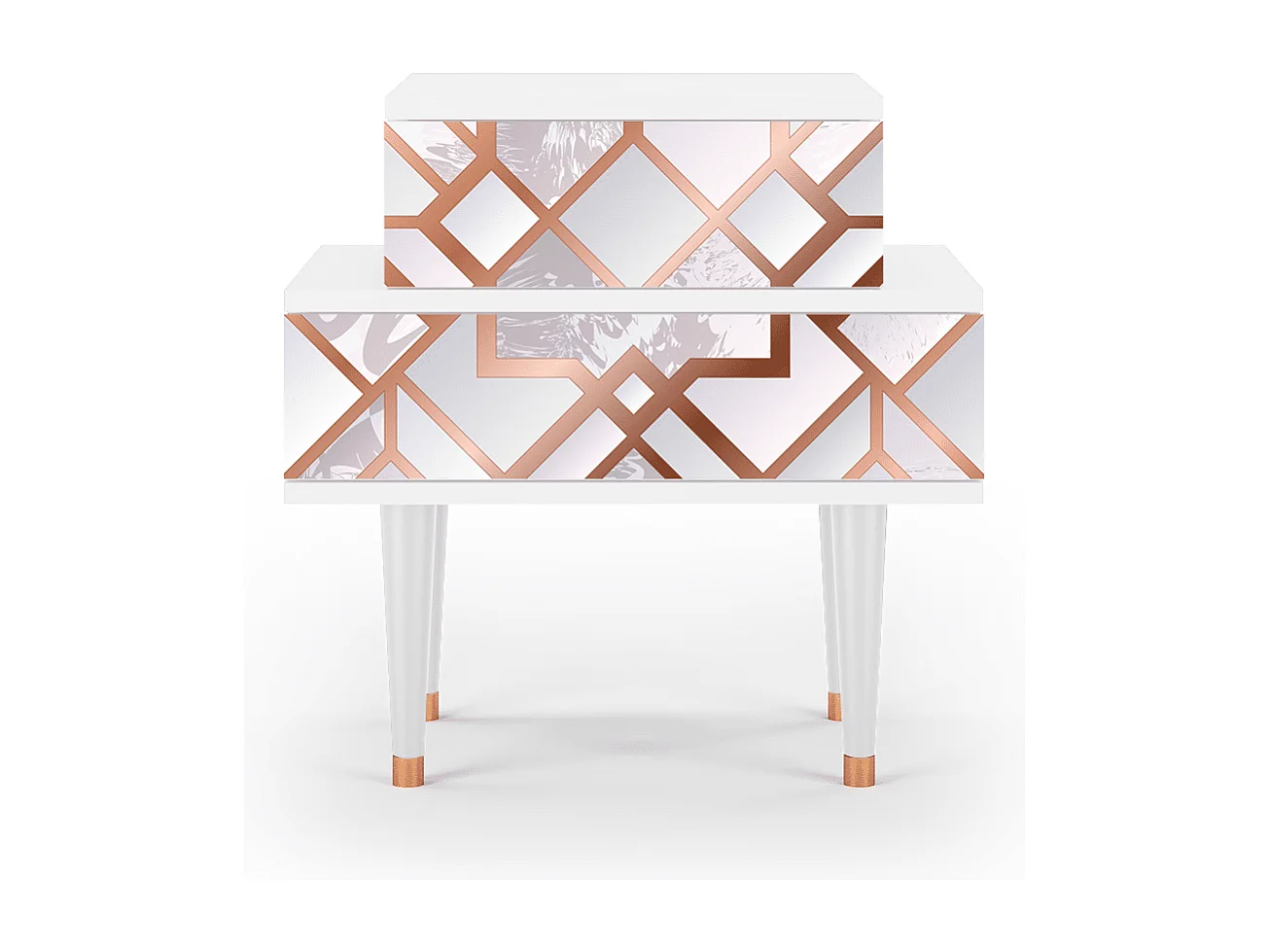 Table de nuit - 58х58х41 cm - NS1 - Pastel Fairytale, Blanc