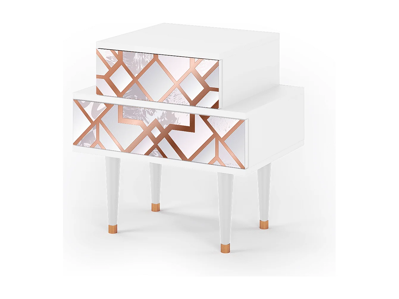 Table de nuit - 58х58х41 cm - NS1 - Pastel Fairytale, Blanc