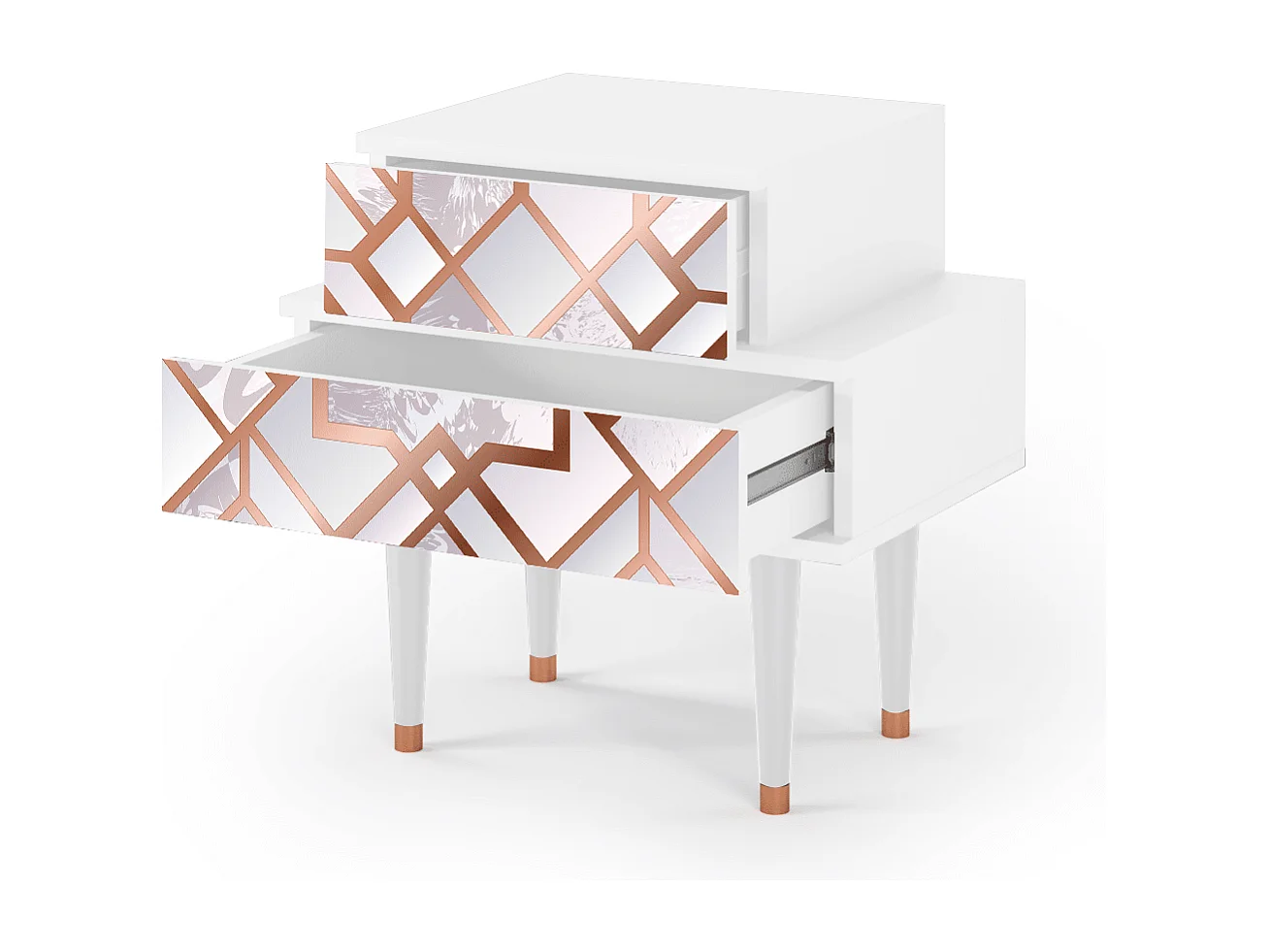 Table de nuit - 58х58х41 cm - NS1 - Pastel Fairytale, Blanc