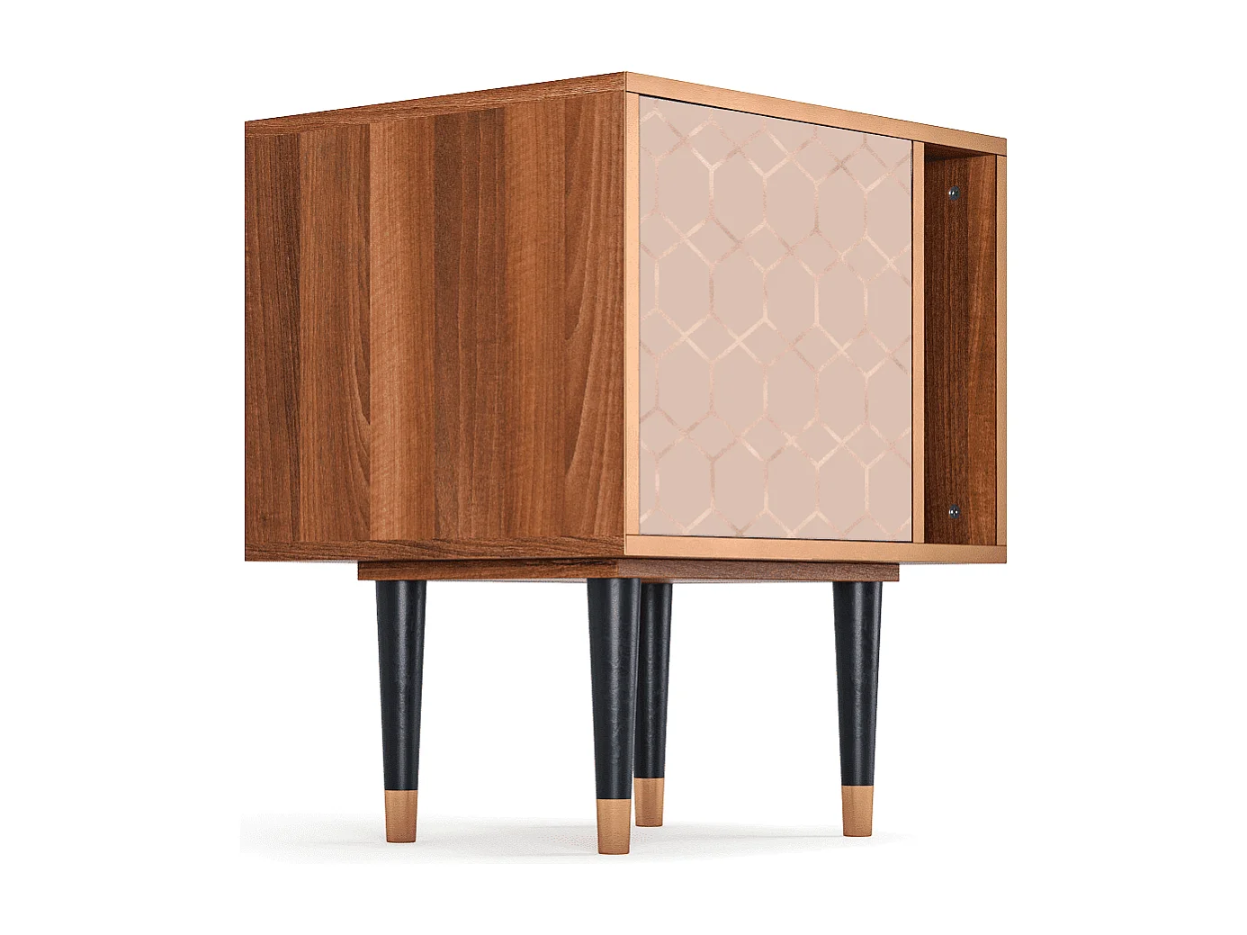 Table de nuit - 57х69х48 cm - S2 - Rose Honeycomb, Noyer