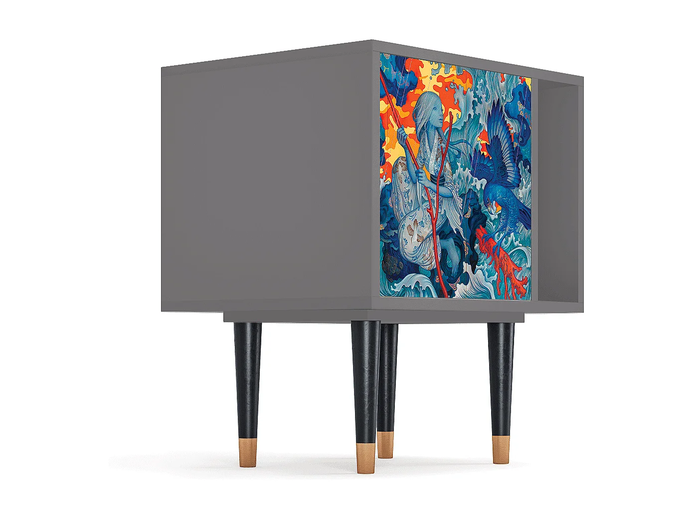 Table de nuit - 57х69х48 cm - S2 - The Girl - James Jean, Gris