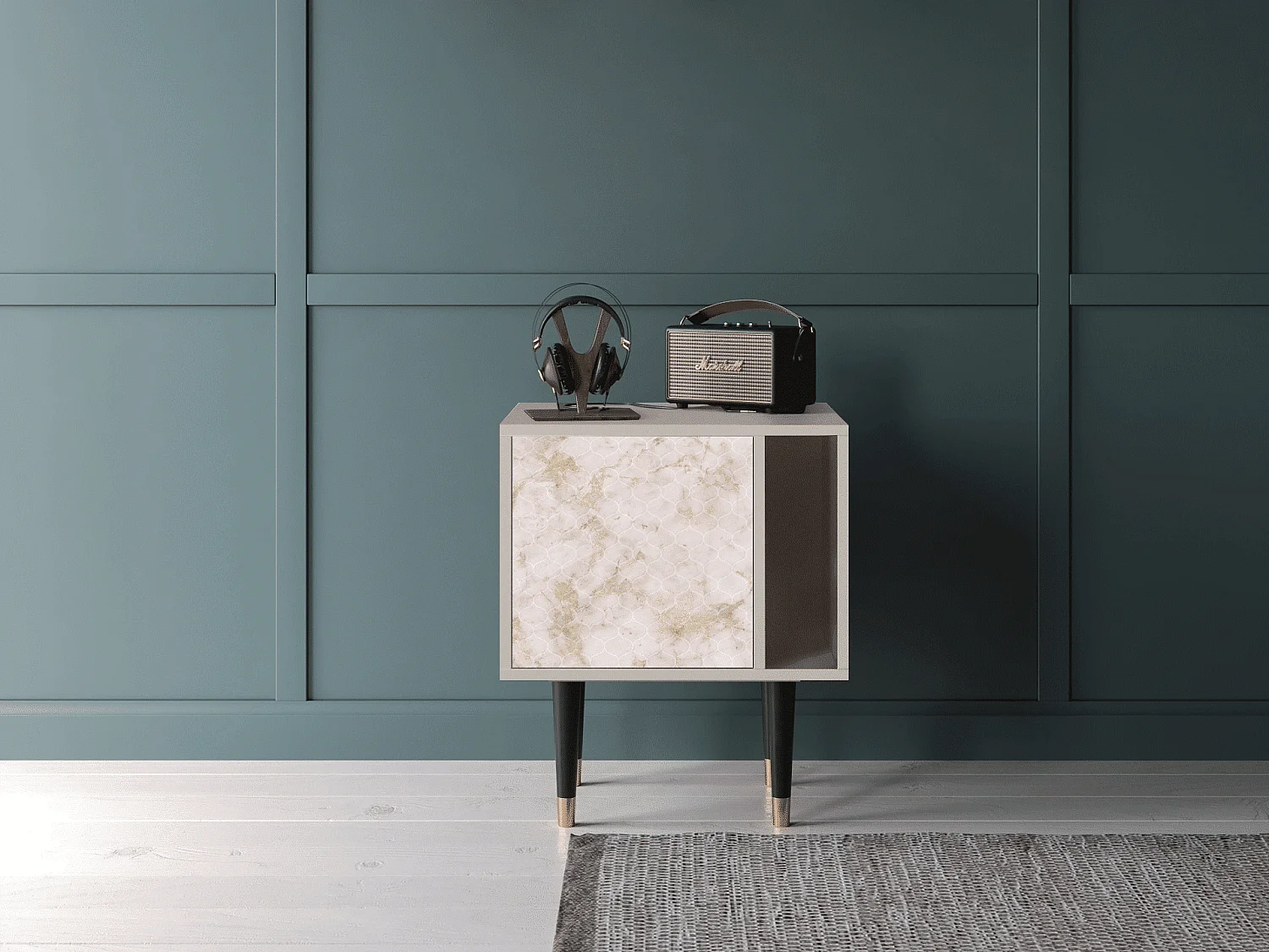 Nachtkastje - 57х69х48 cm - S2 - Dirty Roses, Zand