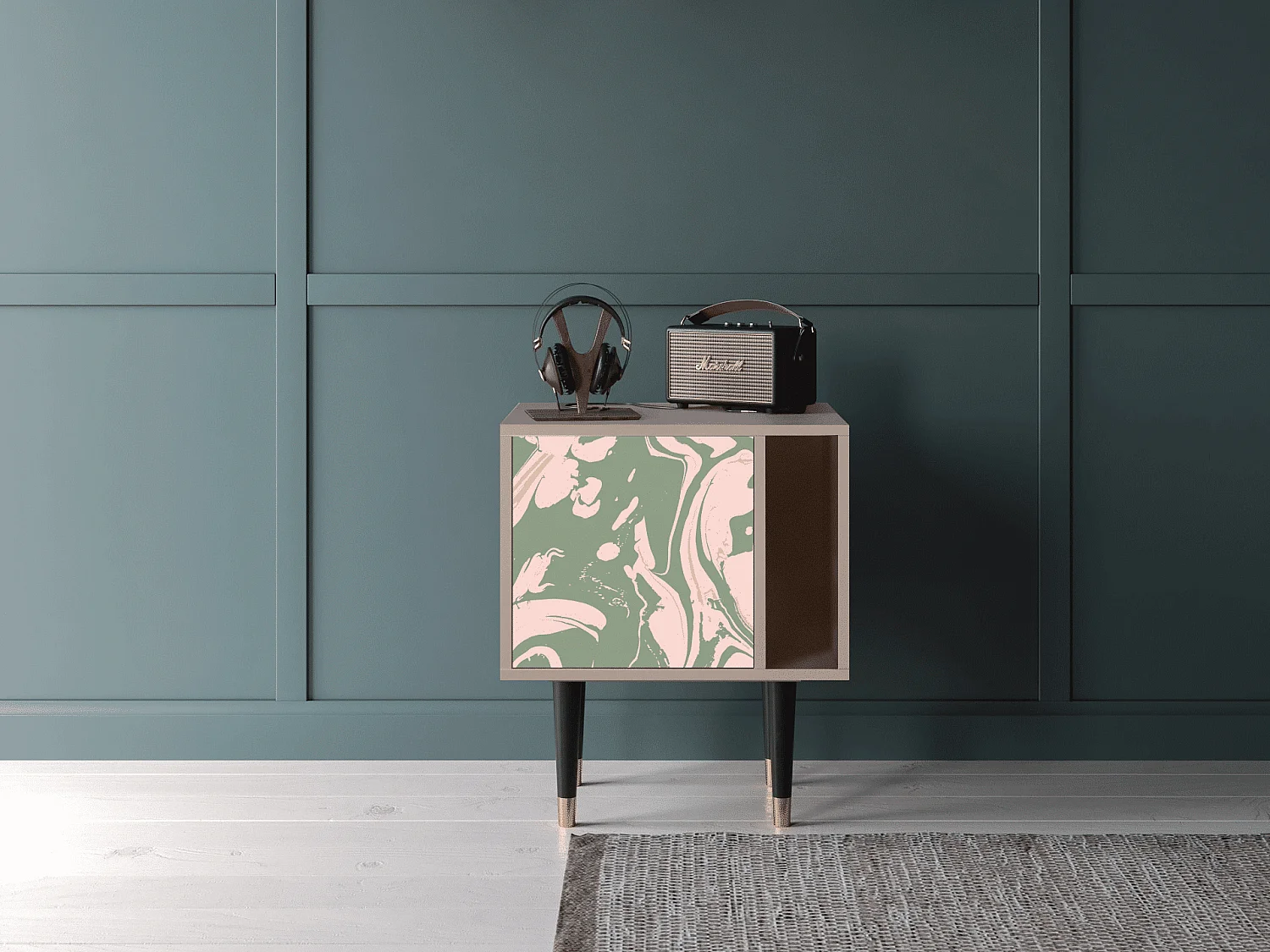 Table de nuit - 57х69х48 cm - S2 - Aquarelle, Latte