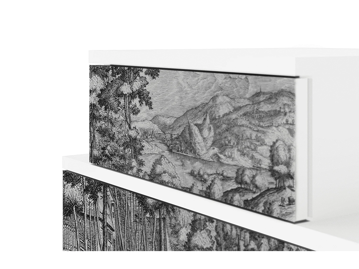 Nachtkastje - 58х58х41 cm - NS1 - Rusticorum, Wit