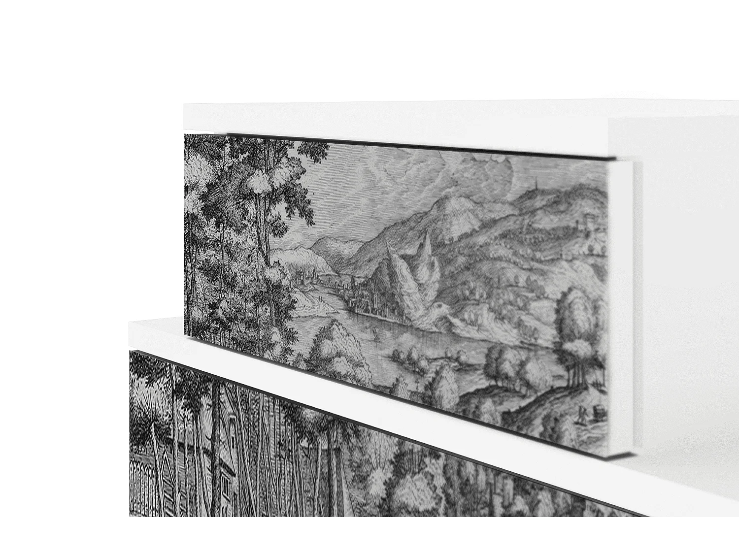 Table de nuit - 58х58х41 cm - NS1 - Rusticorum, Blanc