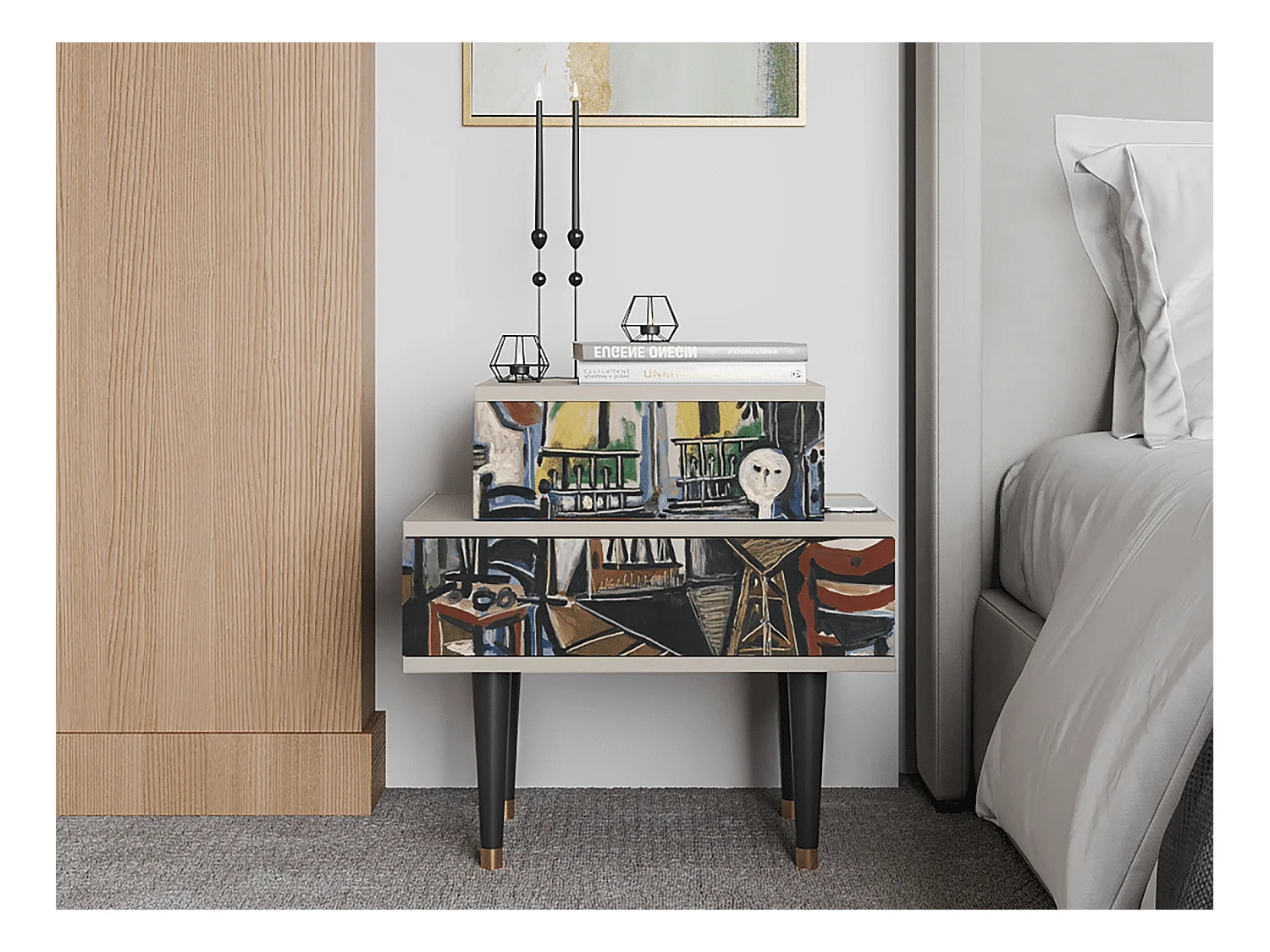Table de nuit - 58х58х41 cm - NS1 - The Studio , Sable