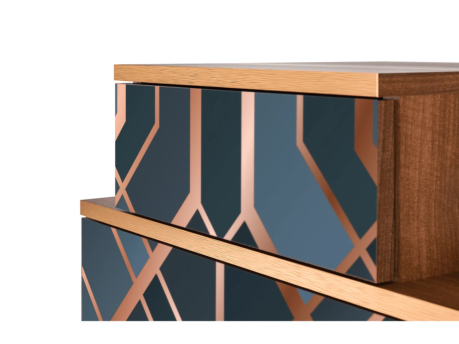 Table de nuit - 58х58х41 cm - NS1 - Ashy 1920', Noyer