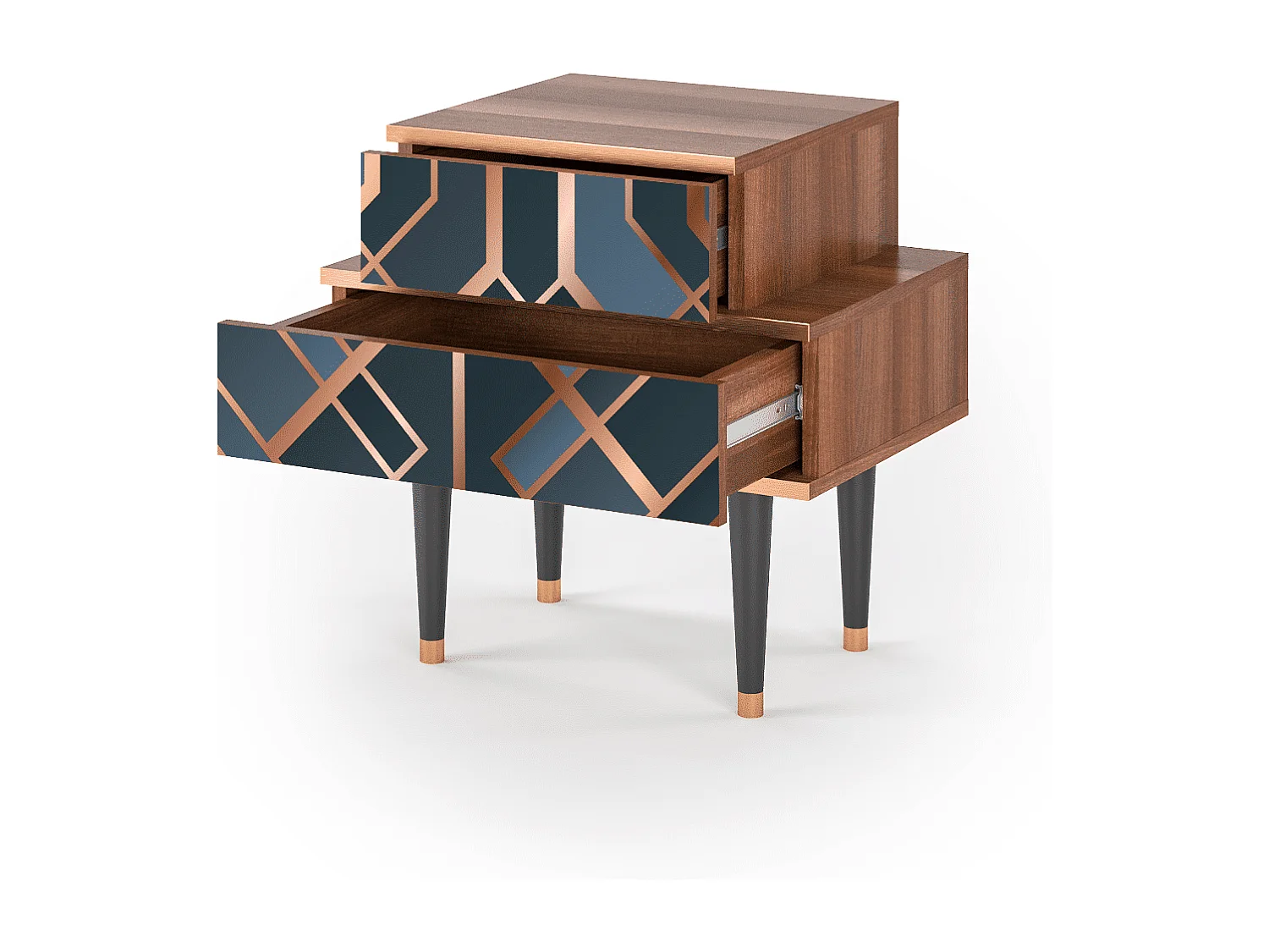 Table de nuit - 58х58х41 cm - NS1 - Ashy 1920', Noyer