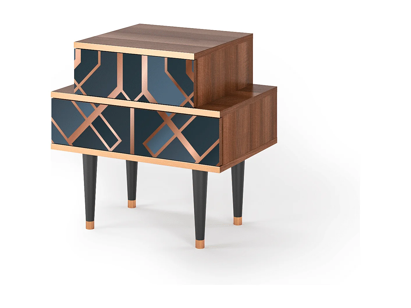 Table de nuit - 58х58х41 cm - NS1 - Ashy 1920', Noyer