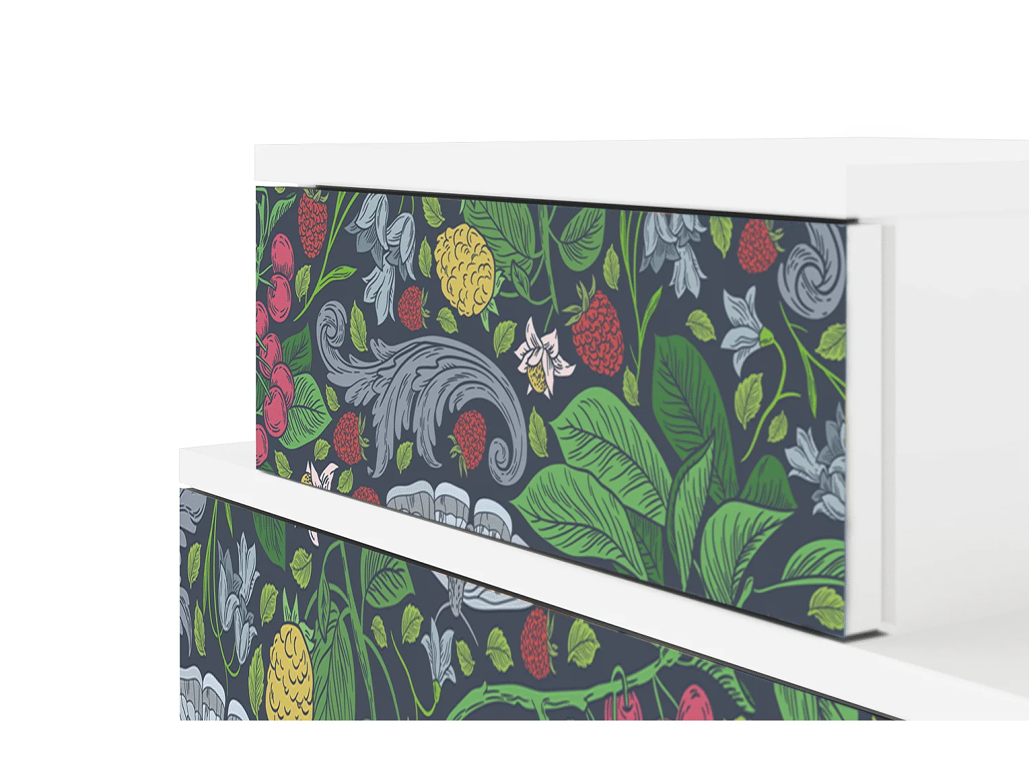 Comodino - 58х58х41 cm - NS1 - Summer Berries, Bianco