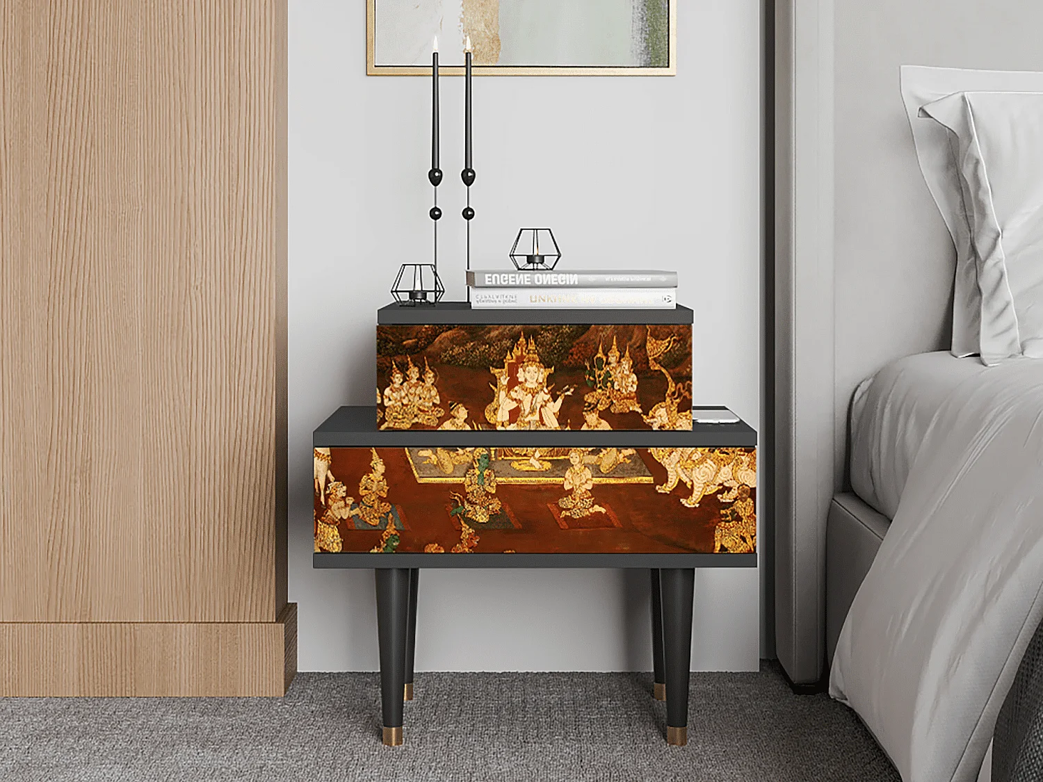 Table de nuit - 58х58х41 cm - NS1 - Malyavan, Anthracite