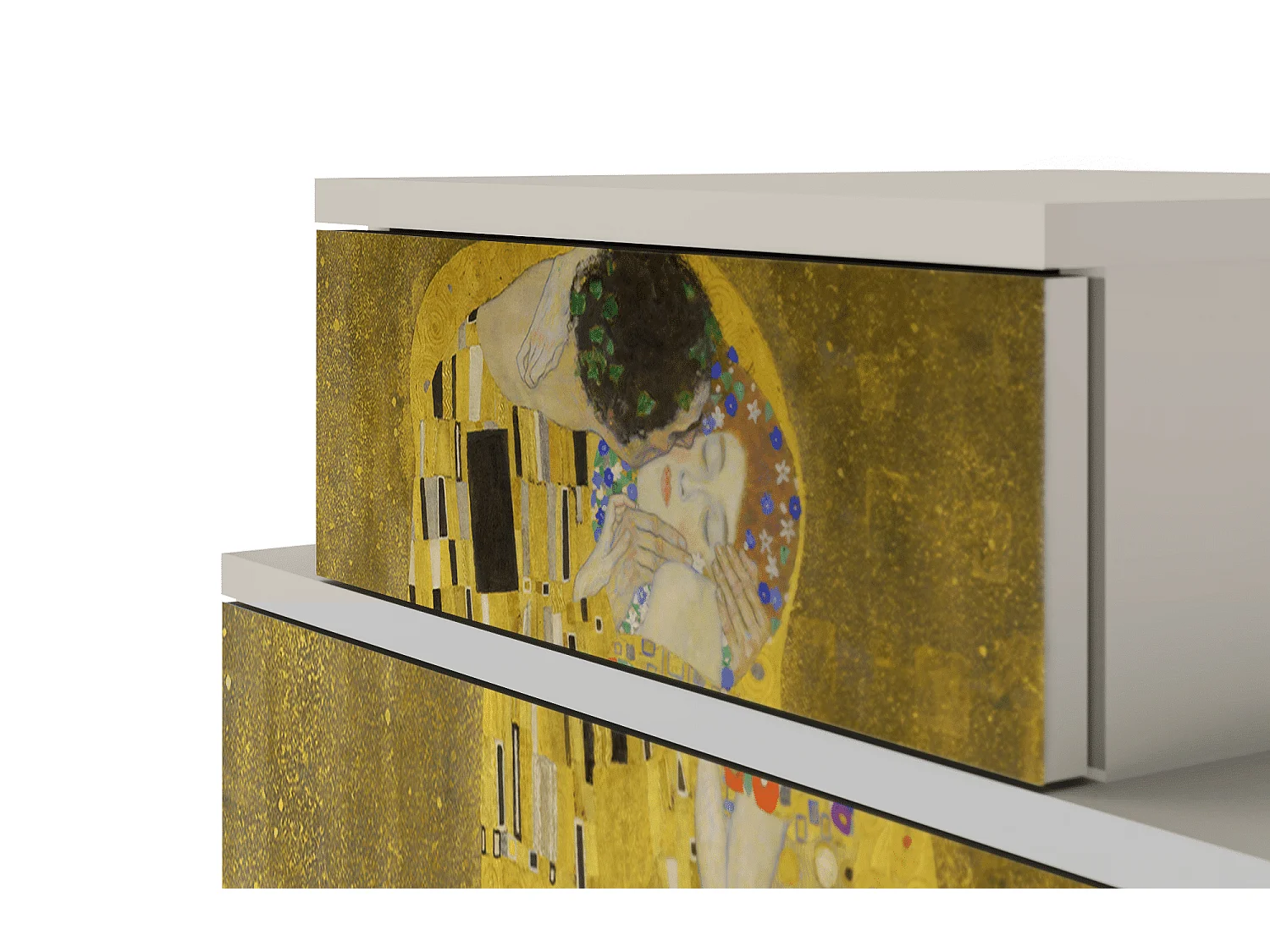 Table de nuit - 58х58х41 cm - NS1 - The Kiss by Klimt , Sable