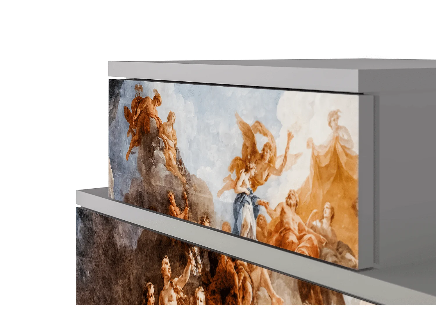 Criado-mudo - 58х58х41 cm - NS1 - Versailles, Cinza