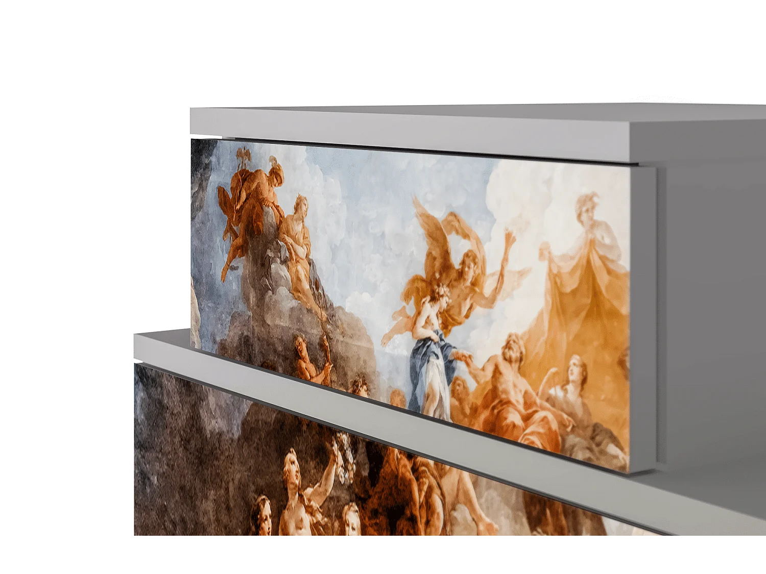 Stolik nocny - 58х58х41 cm - NS1 - Versailles, Szary