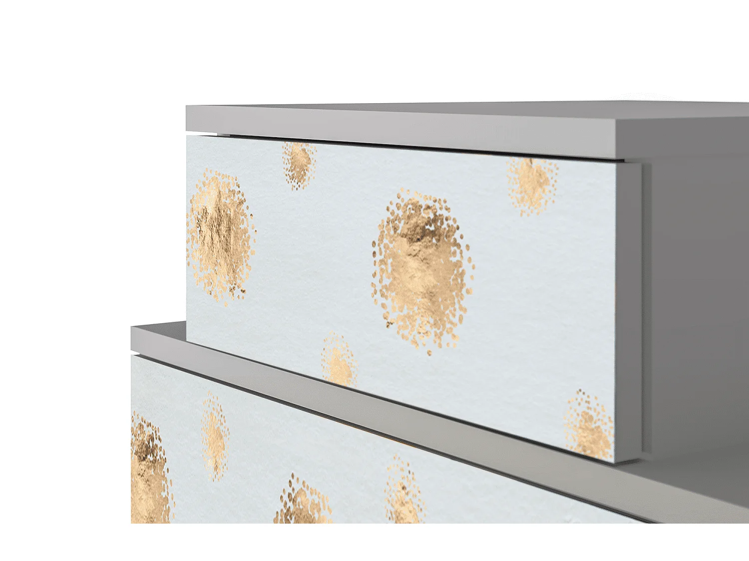 Stolik nocny - 58х58х41 cm - NS1 - Sky Latte, Szary