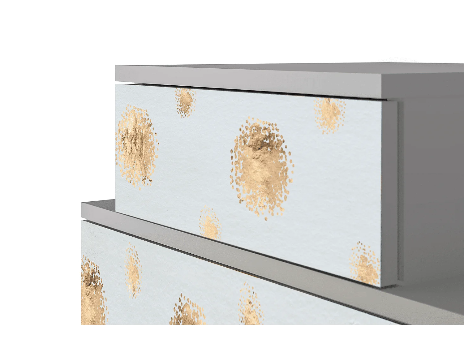 Stolik nocny - 58х58х41 cm - NS1 - Sky Latte, Szary