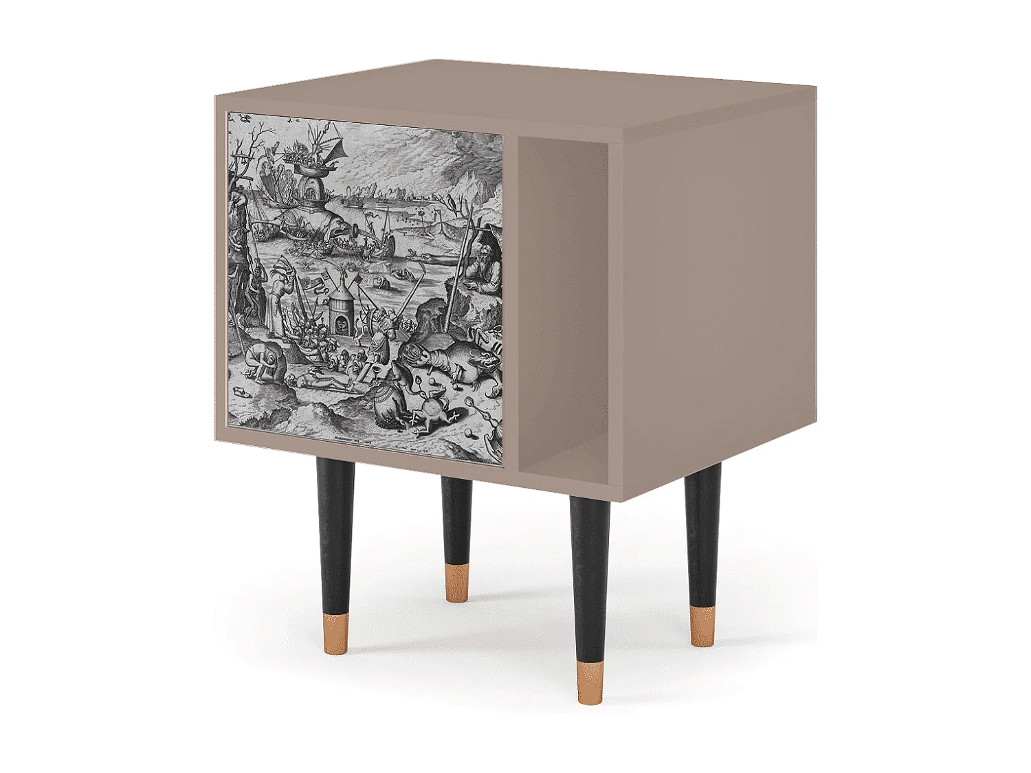 Stolik nocny - 57х69х48 cm - S2 - The Temptation, Latte