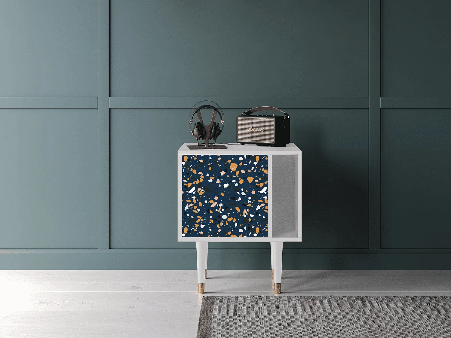 Comodino - 57х69х48 cm - S2 - Night Sky Langhterns, Bianco