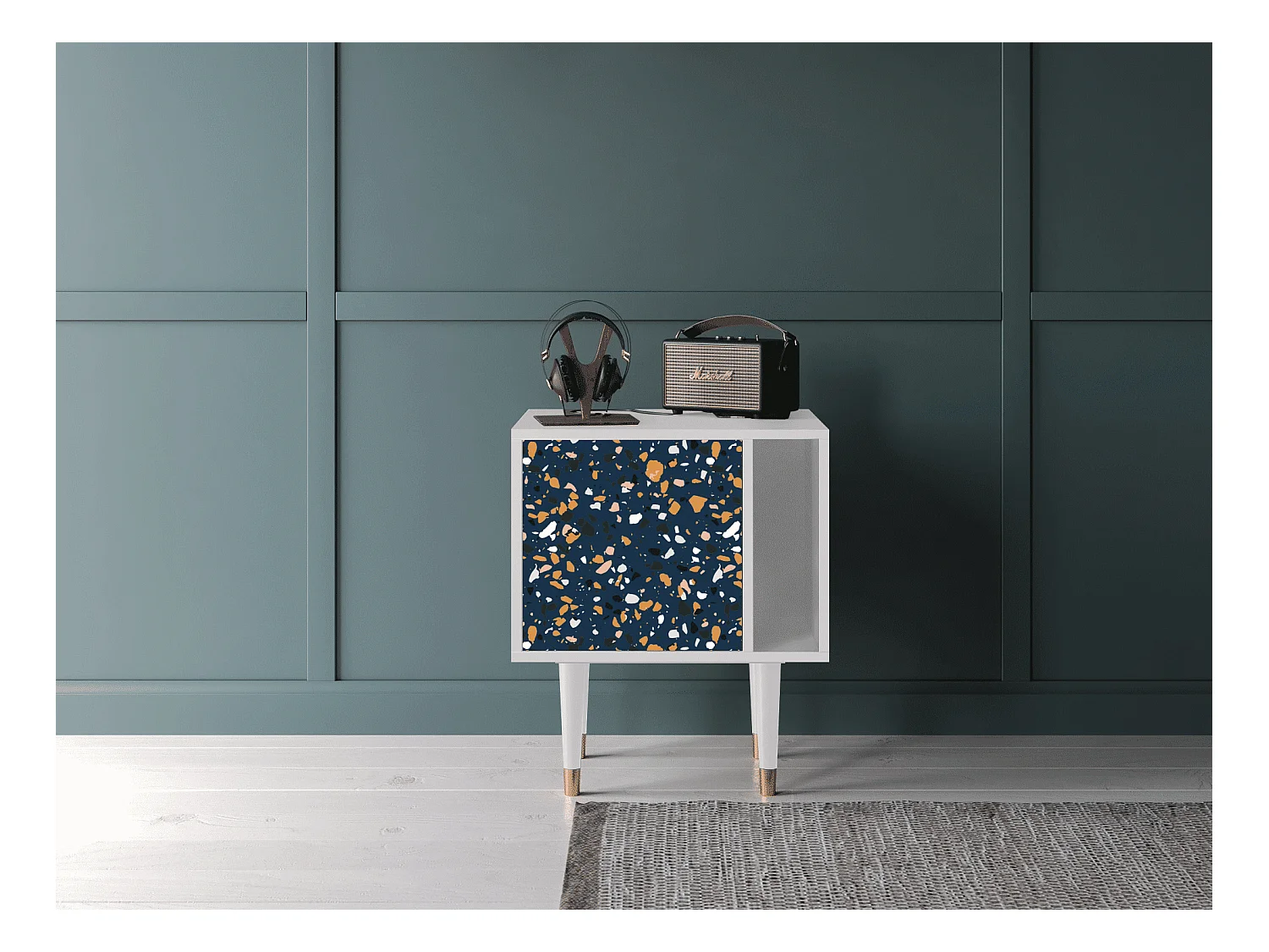 Table de nuit - 57х69х48 cm - S2 - Night Sky Langhterns, Blanc