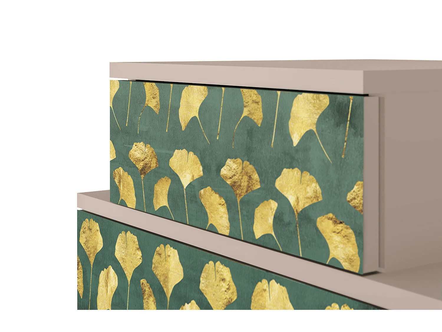 Table de nuit - 58х58х41 cm - NS1 - Gingko leaves, Latte