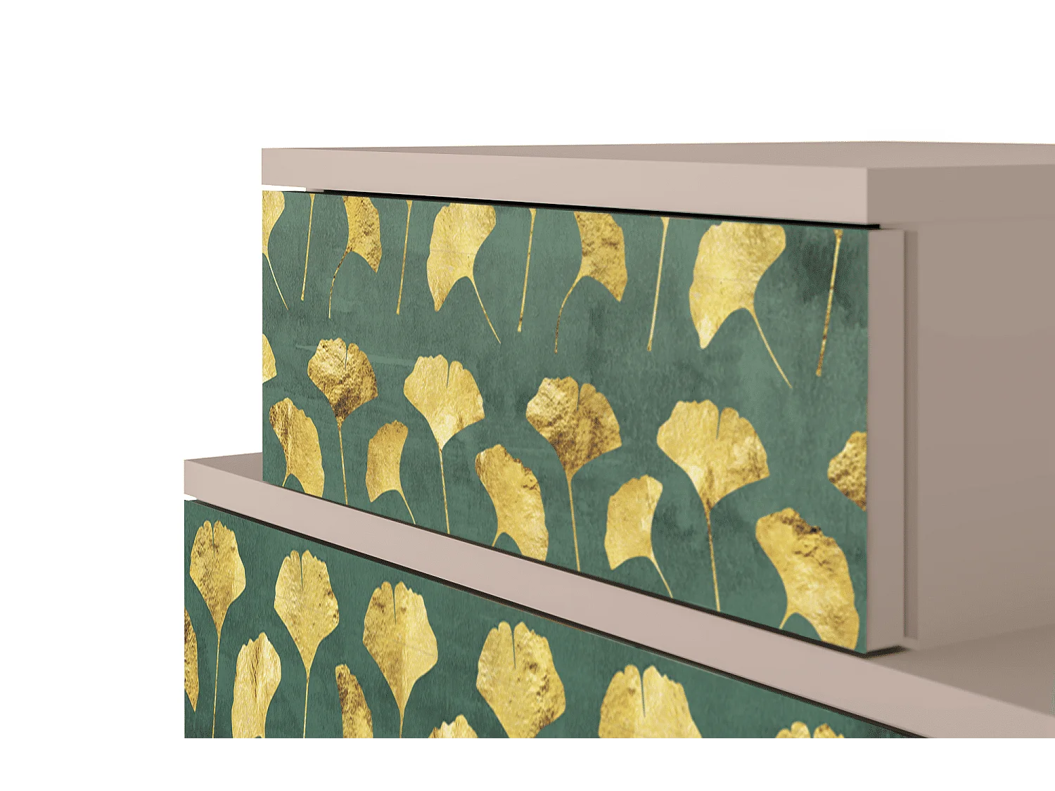 Table de nuit - 58х58х41 cm - NS1 - Gingko leaves, Latte