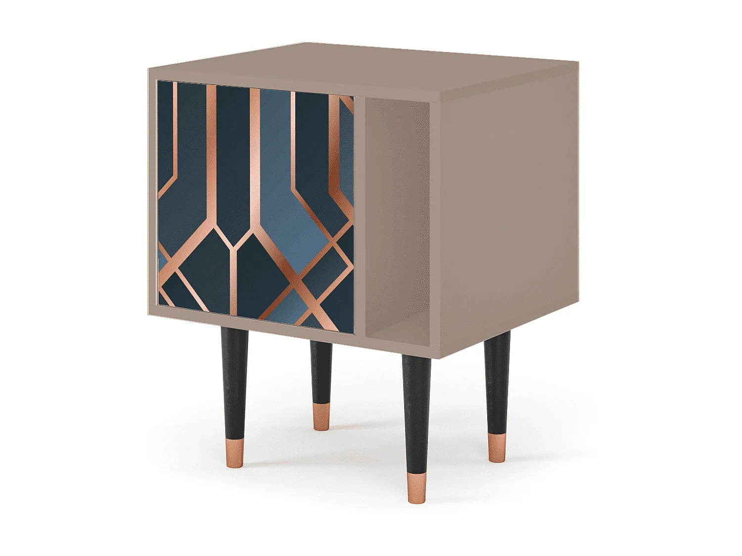 Stolik nocny - 57х69х48 cm - S2 - Ashy 1920', Latte