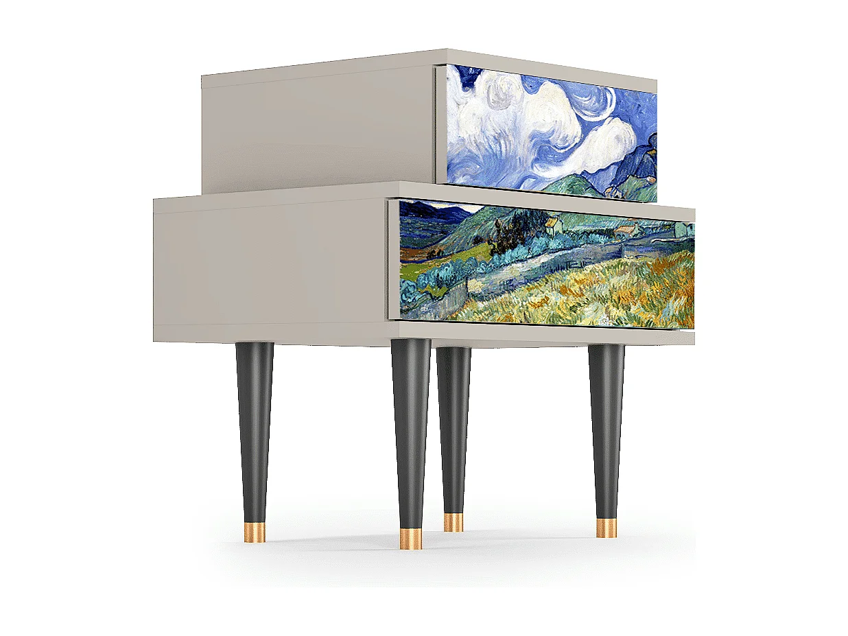 Table de nuit - 58х58х41 cm - NS1 - Landscape, Sable