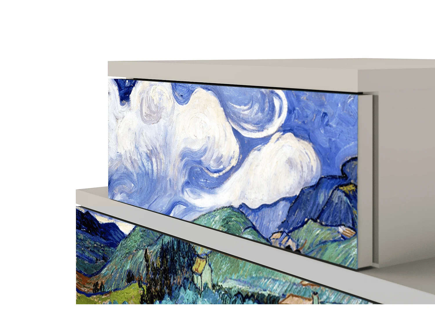 Table de nuit - 58х58х41 cm - NS1 - Landscape, Sable