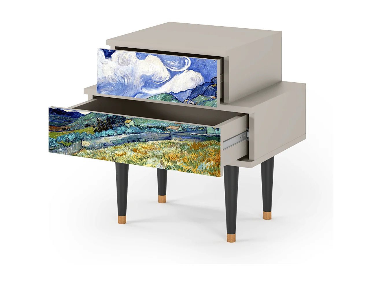 Table de nuit - 58х58х41 cm - NS1 - Landscape, Sable